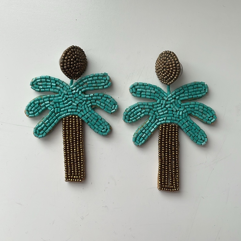KENNETH JAY LANE PALM TREE EARRINGS 🌴